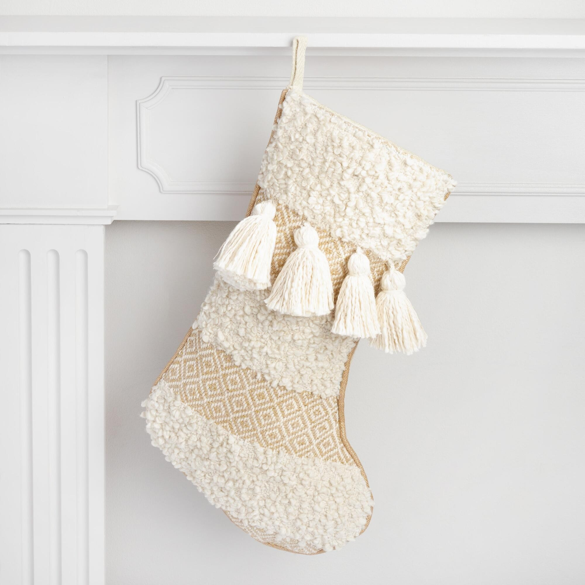 Ivory Moroccan Wedding Stocking: White by World Market | World Market