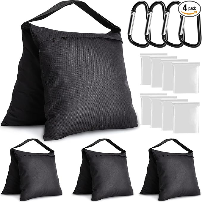 Aimosen 4 Packs Sandbags Weight Bags for Light Stand Photography Video Equipment, Heavy Duty Sadd... | Amazon (US)