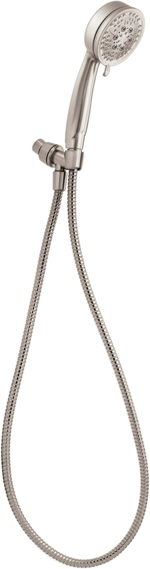 Moen 26015SRN Caldwell 4.25-Inch Five-Function Handheld Shower with Bracket and Hose, Spot Resist... | Amazon (US)