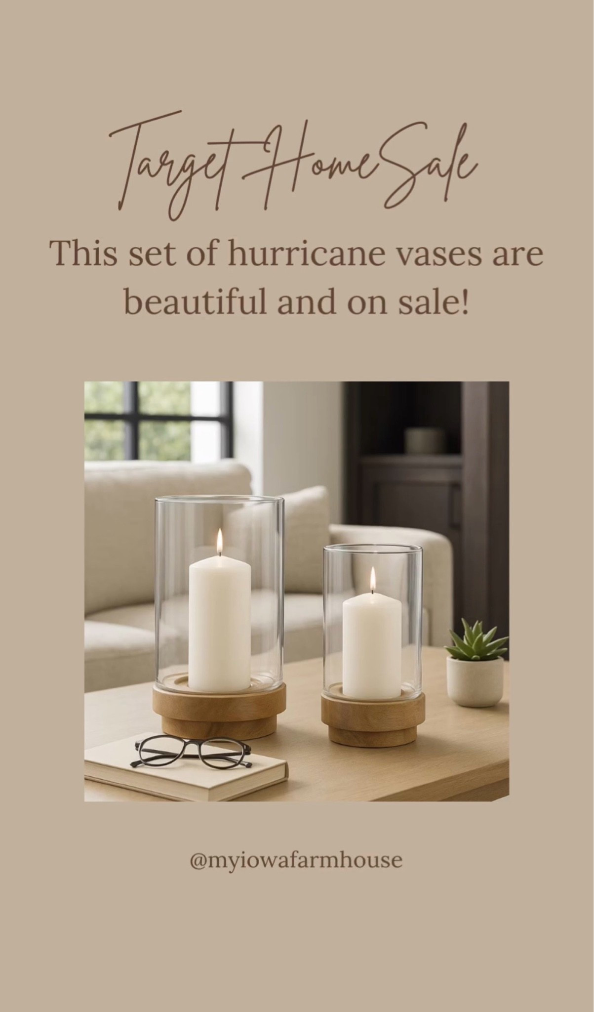 I love a good set of hurricane vases! These are beautiful and are on sale at Target! ￼

#LTKSaleAlert #LTKHome