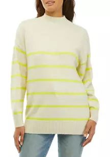 Mock Neck Cable Knit Tunic Sweater | Belk