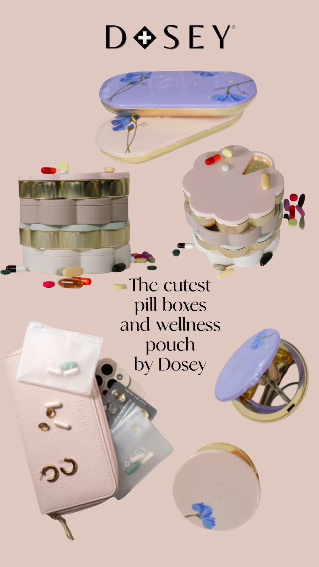 Unique, chic pill boxes and a wellness pouch/purse. A different kind of gift. 

#LTKTravel #LTKselfcare #LTKGiftGuide