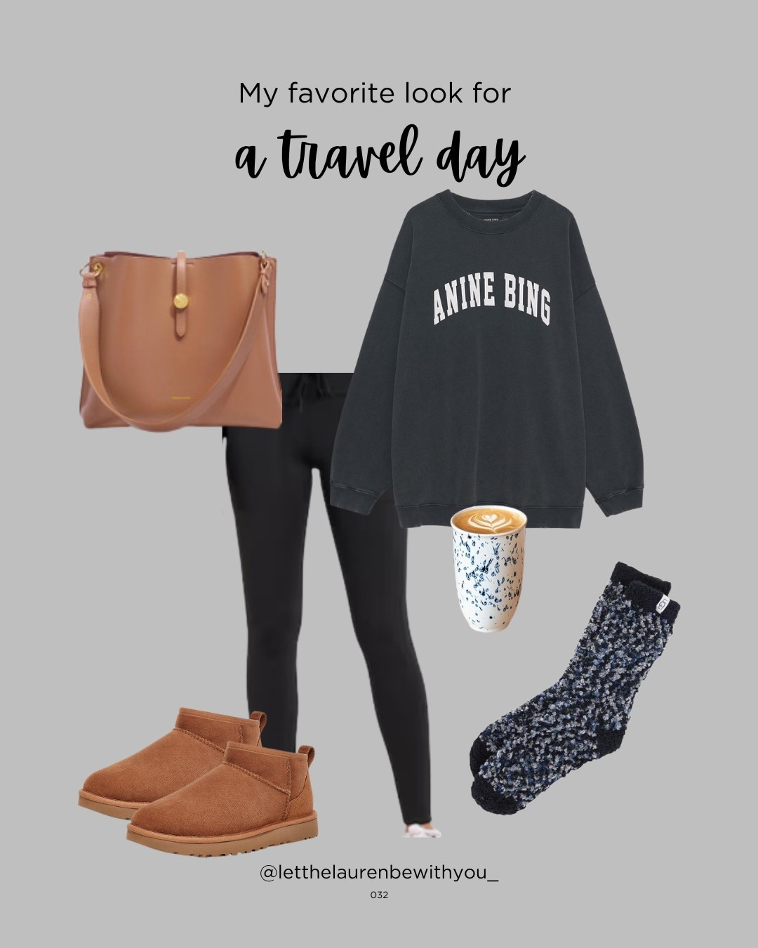 travel day look
tall size leggings!

[anine bing crewneck, tall women leggings, slipper socks, travel mug, booties, camel bag]

#LTKTravel #LTKStyleTip #LTKMidsize