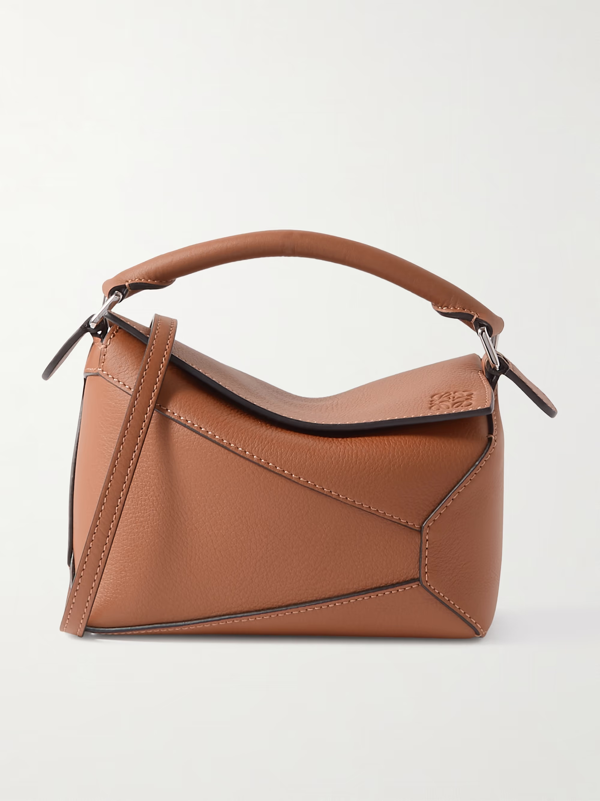 Puzzle Edge mini textured-leather shoulder bag | NET-A-PORTER (US)