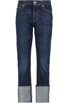 Roll Up Straight high-rise slim-leg jeans | The Outnet Global