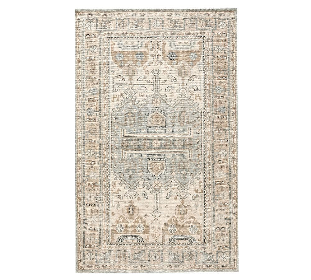 Nicolette Hand-Knotted Wool Rug, Cool Multi, 9 x 12' | Pottery Barn (US)