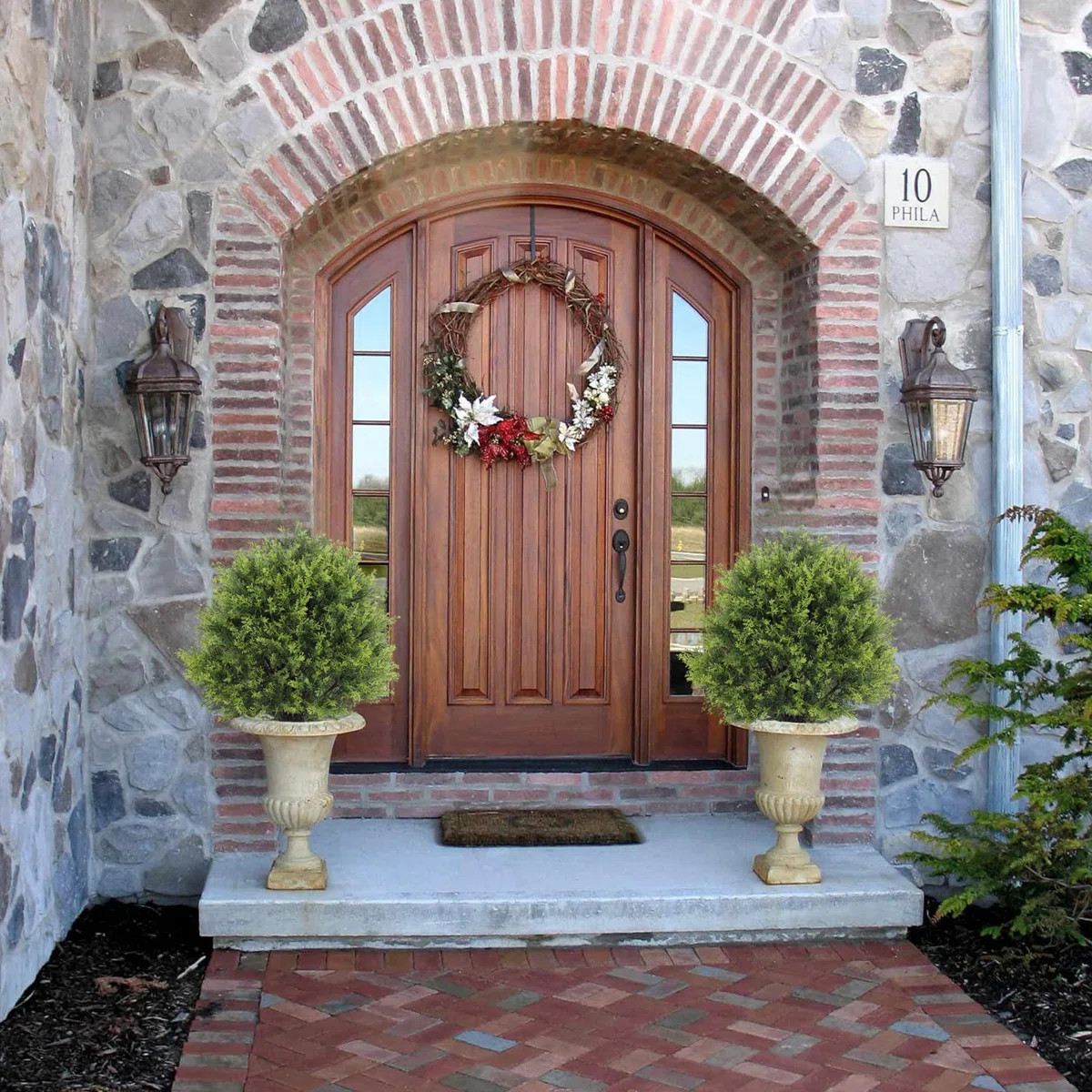 Levine Artificial Topiary Cedar Ball Tree 24'' Fake Cedar Potted Plants (Set of 2) | Wayfair North America