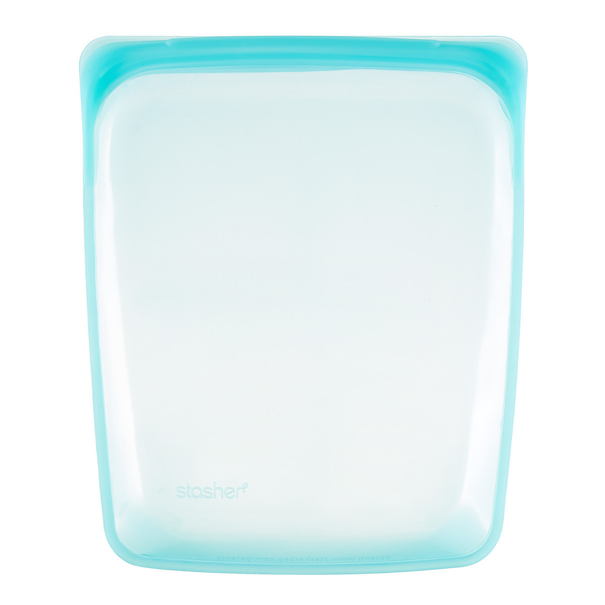 stasher Half-Gallon Silicone Reusable Storage Bag Aqua | The Container Store