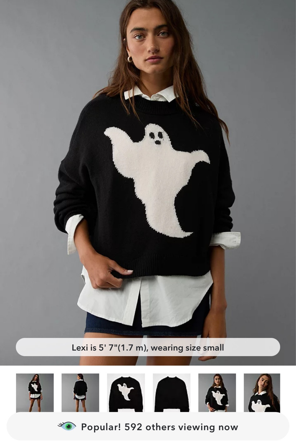 American Eagle’s Halloween section is getting me this year 😭 how cute is this ghost sweater?? 

#LTKSeasonal #LTKBacktoSchool #LTKFindsUnder100