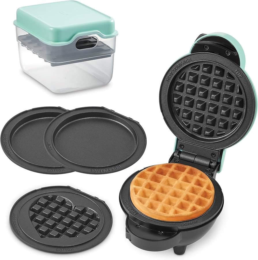 DASH Multi-Plate Mini Maker with 5 Removable Plates for Waffles and Storage Case- Waffle, Heart W... | Amazon (US)