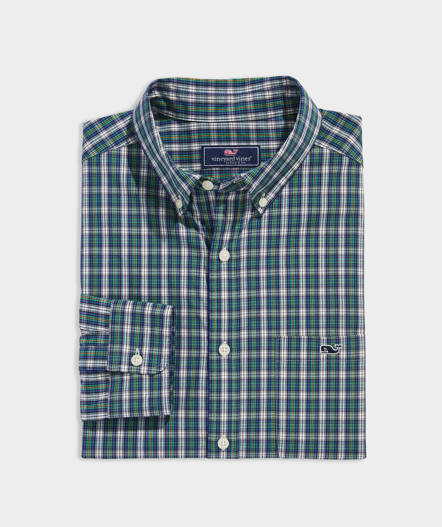 Stretch Poplin Tartan Shirt | vineyard vines