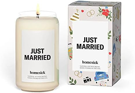 Homesick Premium Scented Candle, Just Married Candle - Scents of Ocean Air, Neroli, Amber Crystal... | Amazon (US)