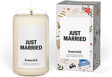 Homesick Premium Scented Candle, Just Married Candle - Scents of Ocean Air, Neroli, Amber Crystal... | Amazon (US)