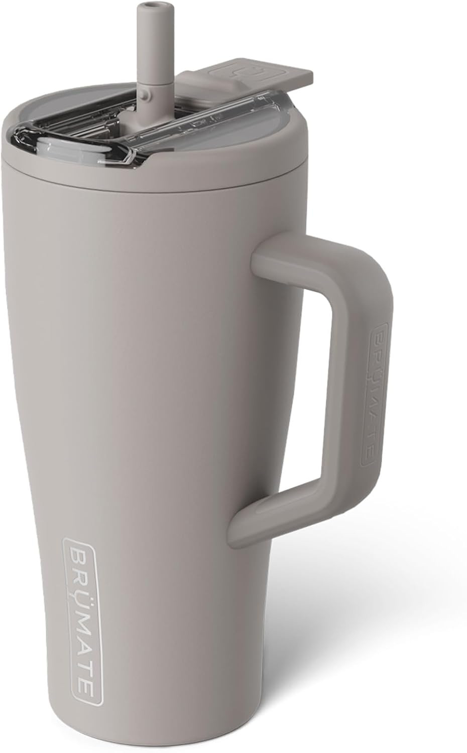 BrüMate Era Flip 30oz Tumbler with 100% Leakproof Covered Straw Lid | Hygienic Covered Straw | Insulated Stainless Steel Water Bottle with Handle | Cup Holder Friendly | BPA-Free (Mocha) | Amazon (US)