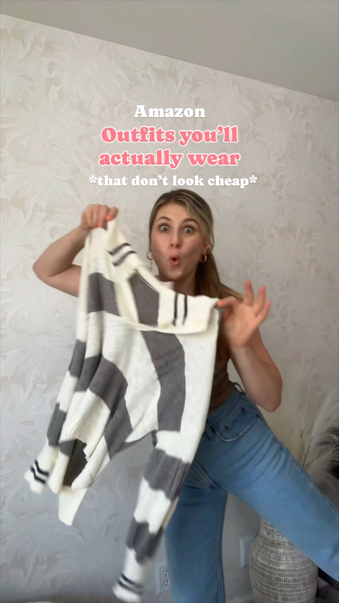 Amazon spring sweater that looks like free people
Only $20 
Rugby striped
Sweater preppy style
Abercrombie Rollie relaxed fit jeans cuff jeans 

#LTKSpringSale #LTKSeasonal #LTKsalealert