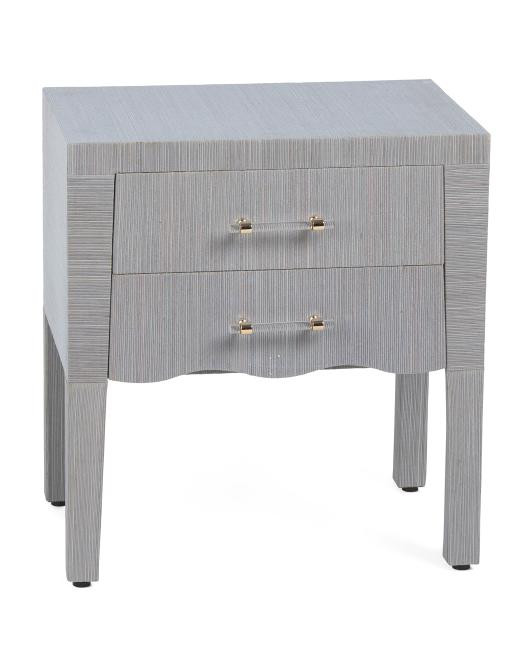22x15x24 Peter 2 Drawer Wavy Side Table | TJ Maxx