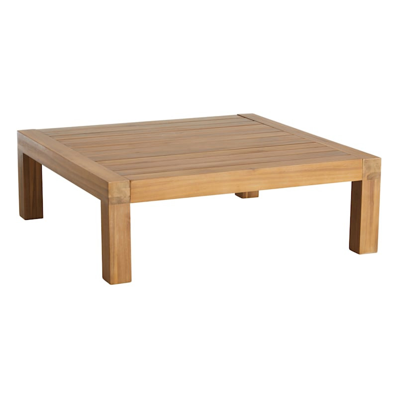 Park City Blonde Acacia Wood Outdoor Coffee Table | At Home