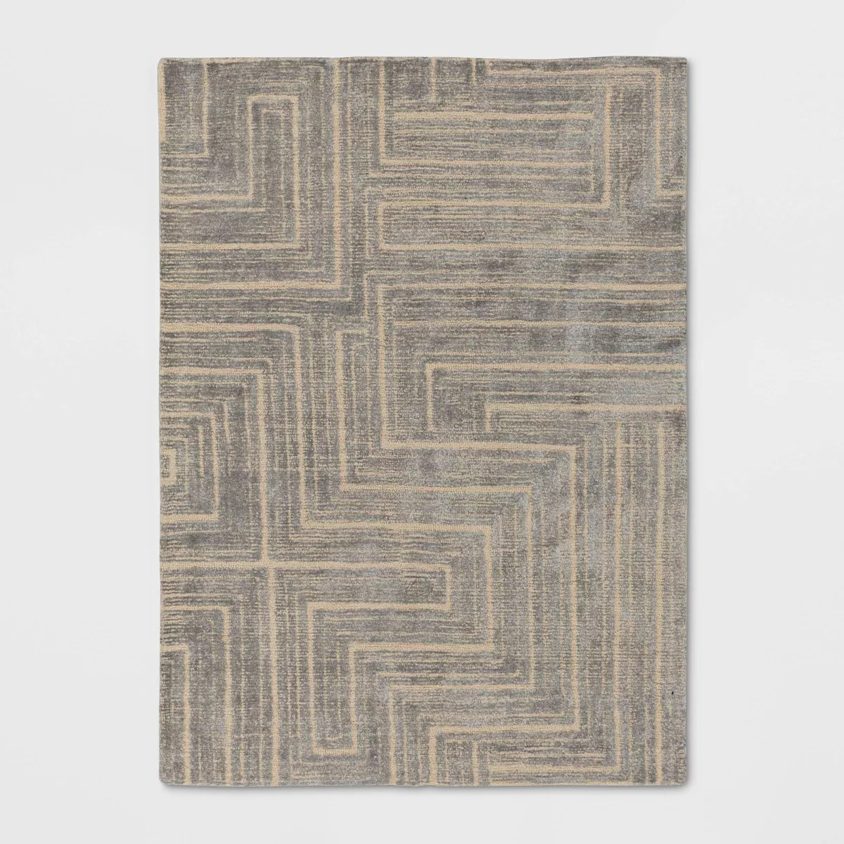 5'x7' Linen Shine Overtufted Area Rug Gray/Ivory - Threshold™ | Target
