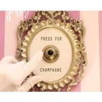 Press For Champagne Framed Vintage Button ( ringing version ) | Etsy (US)