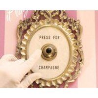 Press For Champagne Framed Vintage Button ( ringing version ) | Etsy (US)