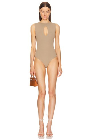 Helsa Carina Bodysuit in Mushroom from Revolve.com | Revolve Clothing (Global)
