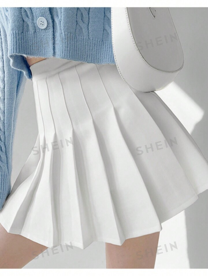 SHEIN EZwear Women's Pleated Skirt | SHEIN