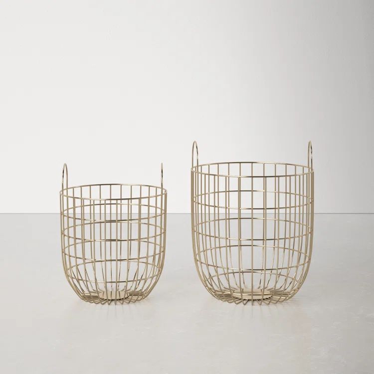 Stackable Metal Basket - Set of 2 | Wayfair North America