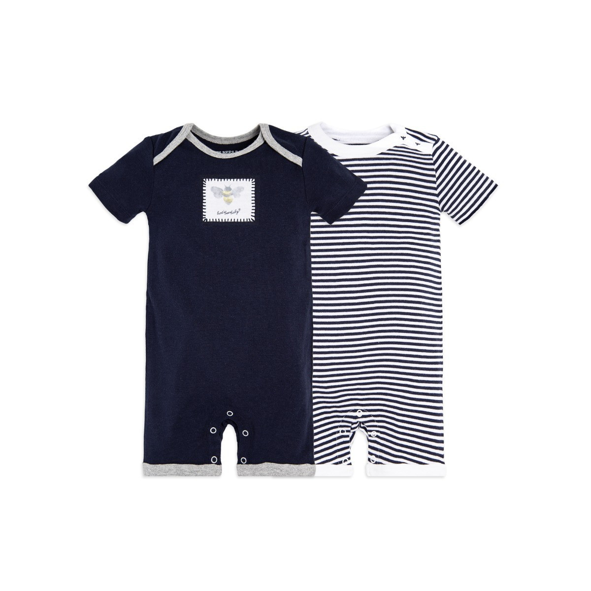 Honey Bee Organic Baby One Piece Rompers 2 Pack | Burts Bees Baby