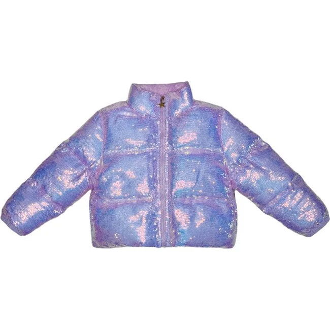 Lola + The Boys | Lavender Shimmer Puffer (Multicolor, Size 4Y) | Maisonette | Maisonette