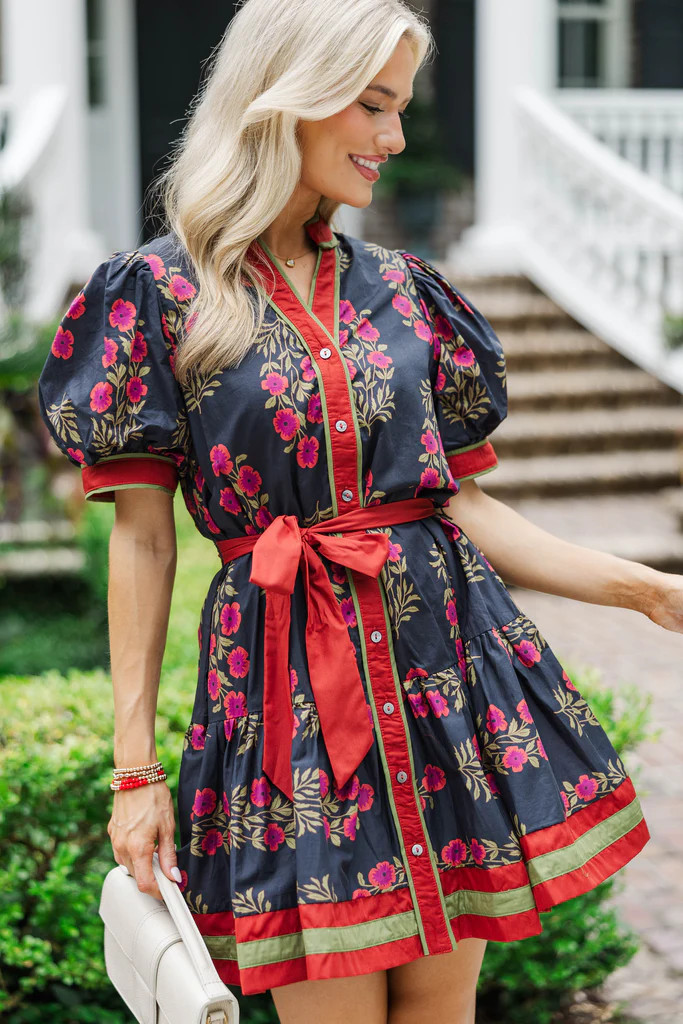 To Be Loved Black Floral Dress | The Mint Julep Boutique