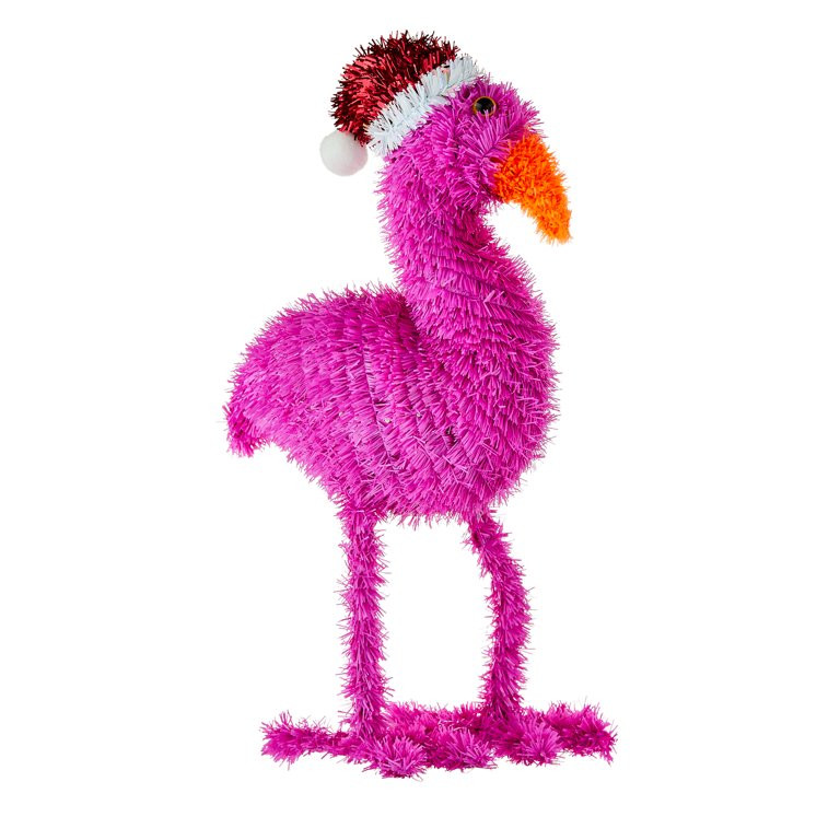 Pink Tinsel Flamingo Christmas Decoration, 15", by Holiday Time | Walmart (US)