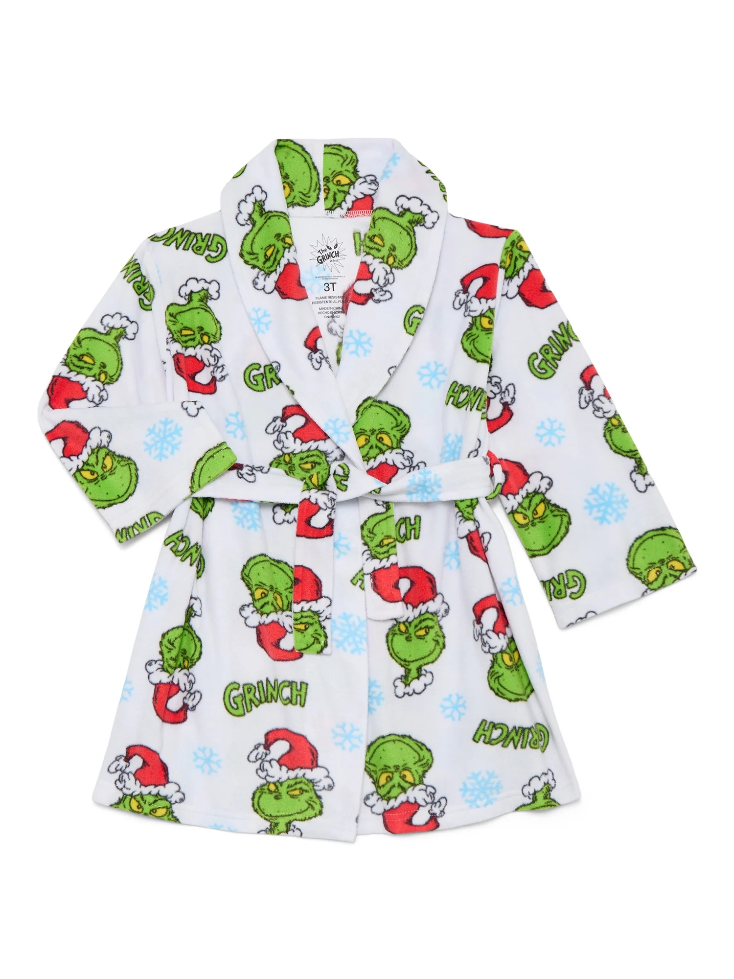 How The Grinch Stole Christmas Kids Holiday Fleece Robe, Sizes 4-12 | Walmart (US)