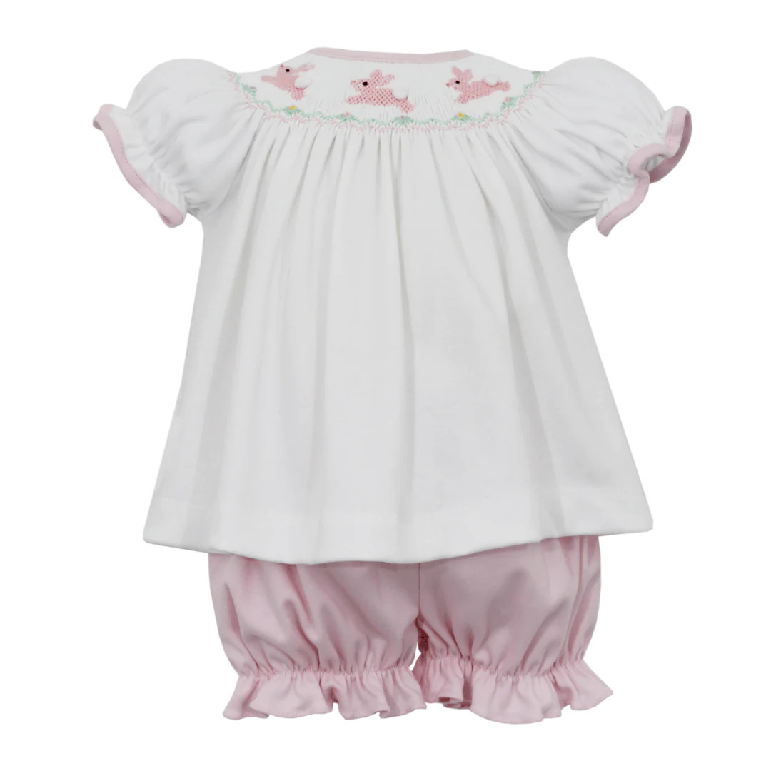 hop hop bunnies pink bloomer set | Ellifox