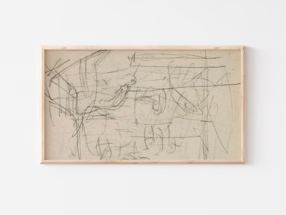 Samsung Frame TV Art File  Vintage Abstract Line Sketch  | Etsy | Etsy (US)