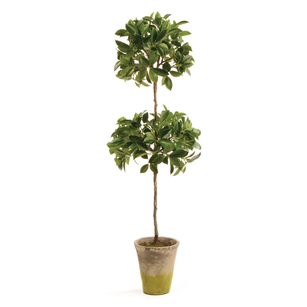 13" Artificial Ficus Topiary in Pot | Wayfair North America