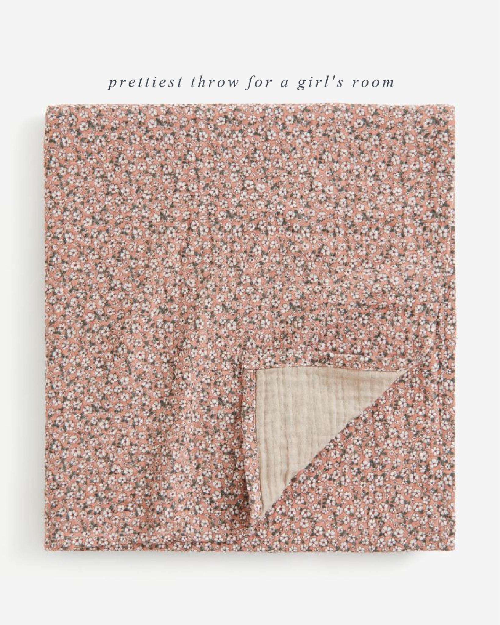 Cutest petite floral throw for a girl’s room or nursery #girlroom #nursery #throw

#LTKkids #LTKhome #LTKfindsunder50