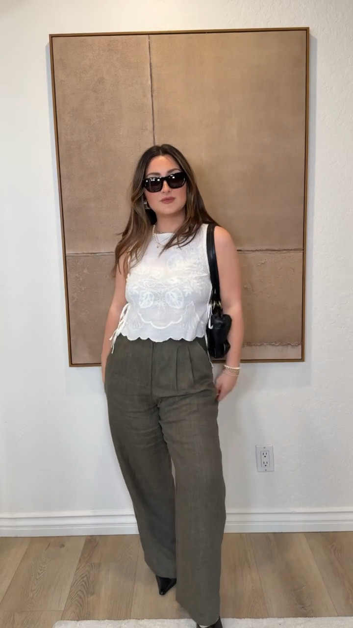 Cool girl outfit! 
Get ready with me! 

Free People top 
Petite linen trousers size 6 petite color spiced olive green 
Jewelry: code Mimi15 

Petite friendly fashion!! 

#LTKPetite #LTKStyleTip #LTKWatchNow