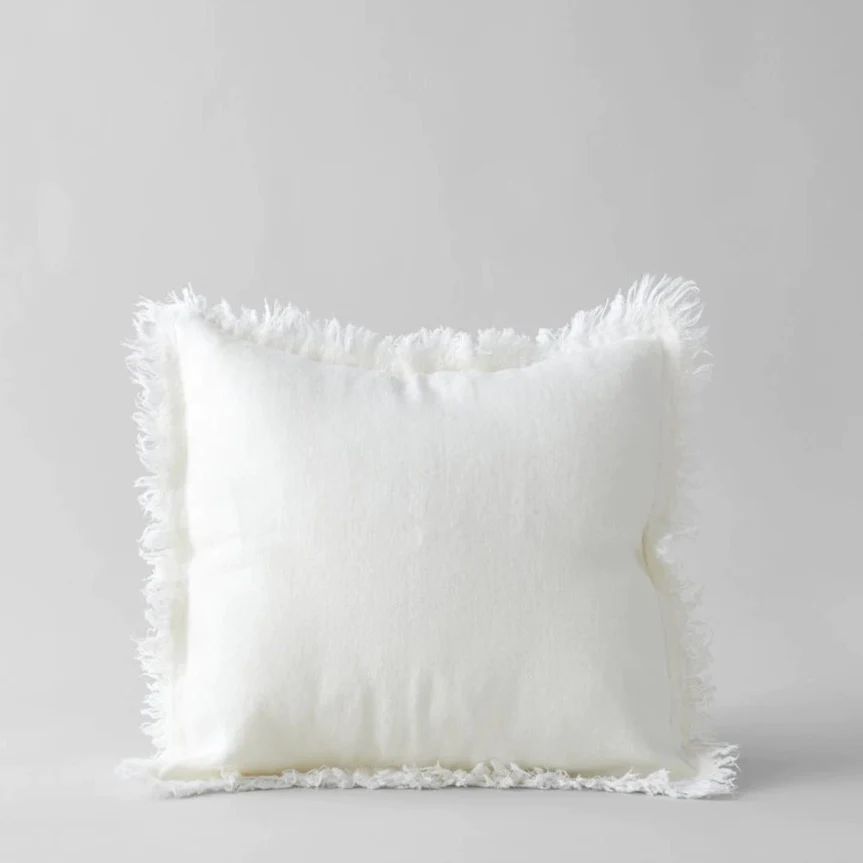 Linen Pillow in White 20x20 | Bloomist