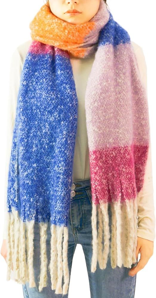 Wander Agio Winter Warm Scarf for Women Long Shawl Large Scarves Cold Weather Thick Blanket Scarf... | Amazon (US)