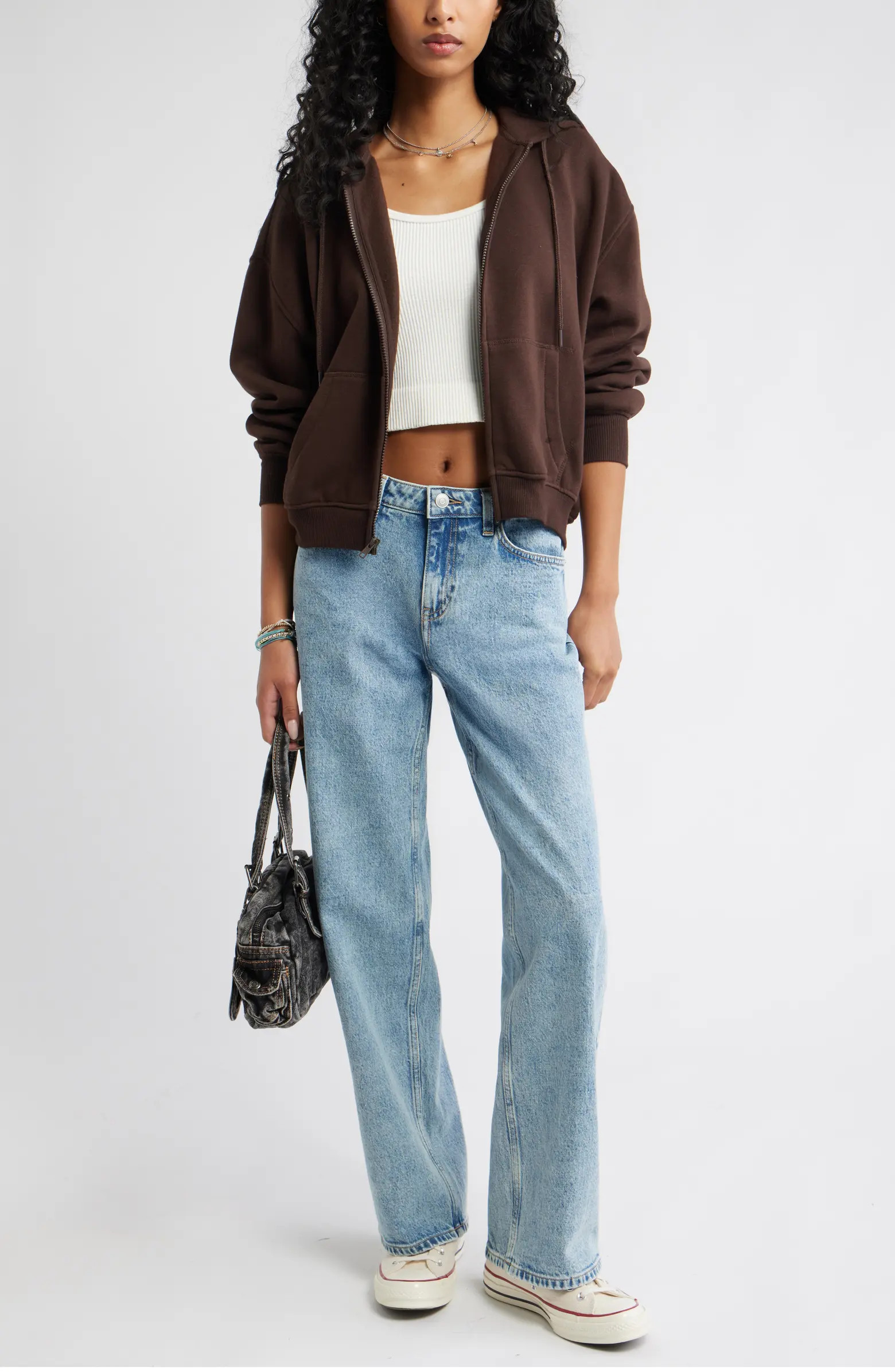 BP. Relaxed Cotton Blend Zip Hoodie | Nordstrom | Nordstrom