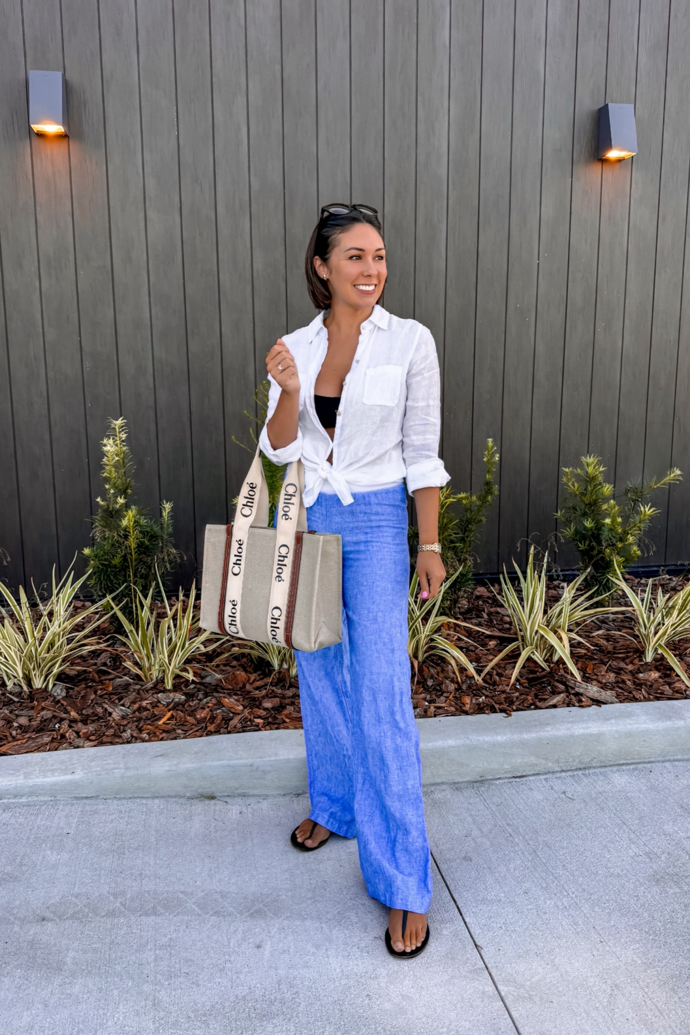 OUTFIT IDEAS : Vacation Outfit Ideas | Pool Outfit | Beach Outfit | Beach Outfits Amazon | Boat Outfit | Cruise Outfit | Cruise Outfits Amazon | Europe Outfits | Europe Outfits Summer | Florida Vacation Outfits | Greece Outfits | Italy Outfits | Italy Vacation Outfits | Italy Summer Outfits | Mexico Outfits | Tropical Vacation Outfits | Vacation Outfits Mexico | Rome Outfit | Resort Outfit | Resort Vacation Outfits | Resortwear | Vacation Outfits | Vacay Outfits | Pants Outfit | Linen Pants Outfit | Summer Outfit | Cute Casual Outfit | Cute Summer Outfits | Petite Outfits | Casual Weekend Outfit | Weekend Outfits | Coffee Run Outfit | | Outfit Ideas | Outfit Inspo | Neutral Outfits | Chic Outfits | Old Money Outfits | Minimalist Outfits | Transitional Outfit | Spring Outfits | Spring Transition Outfit | Summer Outfits | Summer Transition Outfit | Capsule Wardrobe |

🤍 Reviews on all products! 
• Linen top | white linen | linen button down | Lilly Pulitzer
• White linen pants | linen pants | Lilly Pulitzer
• Woody Tote | Chloe woody | Chloe tote | Chloe bag
• Gucci sandals | thong sandals | Gucci
• Black one piece swimsuit  | Hunza G 
• Gold hoop earrings | Hoop earrings | Amazon gold hoops | Amazon earrings

#LTKShoeCrush #LTKItBag #LTKSwim #LTKOver40 #LTKFindsUnder100 #LTKSeasonal #LTKStyleTip