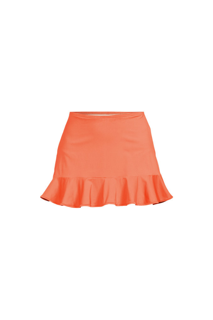 Women's Ruffle Hem Mini Swim Skirt - Lands' End - Orange - 18 | Lands' End (US)