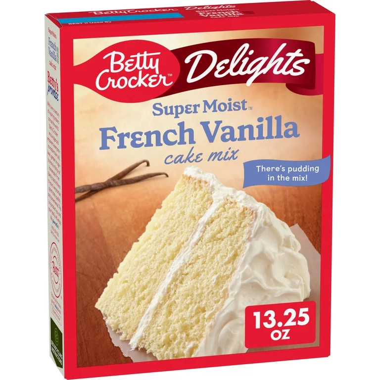 Betty Crocker Delights Super Moist French Vanilla Cake Mix, 13.25 oz | Walmart (US)
