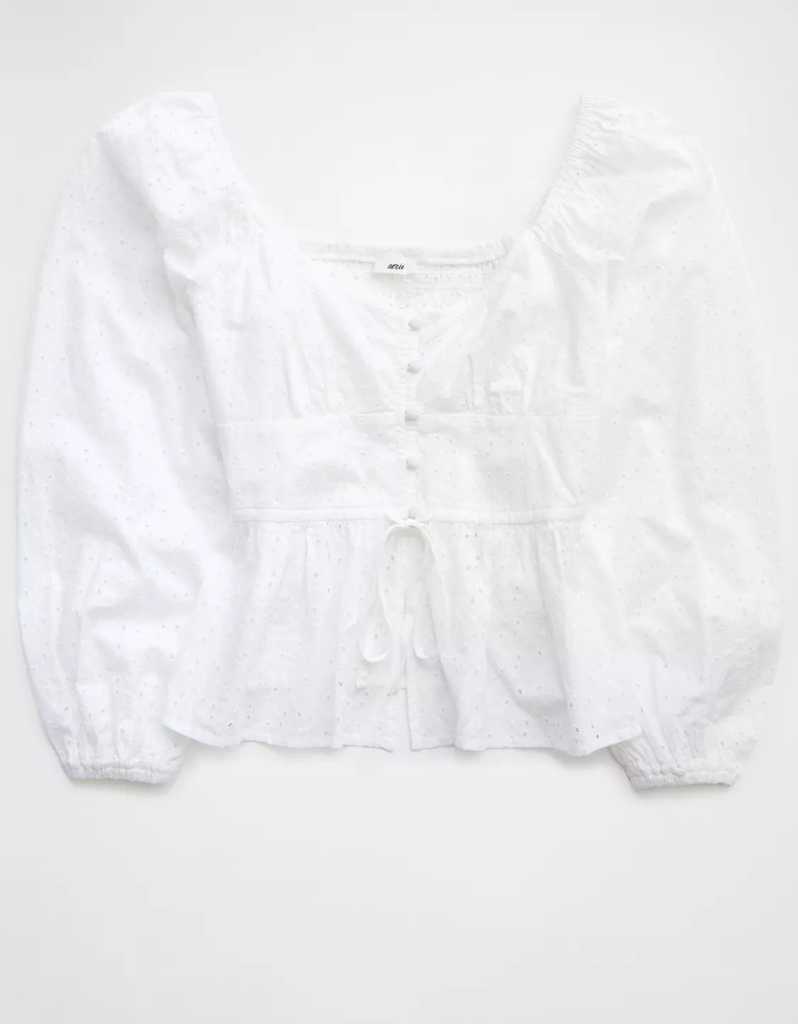 Aerie Long Sleeve Peplum Top | American Eagle Outfitters (US & CA)