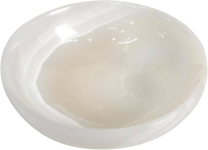 Luxury Decorative White Onyx Bowl, Large Key Bowl For Decor | Catch All Bowl for Entryway Table, ... | Amazon (US)