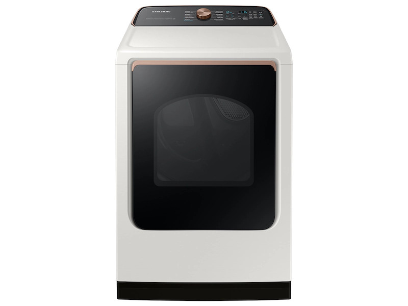 7.4 cu. ft. Smart Electric Dryer with Steam Sanitize+ in Ivory | Samsung