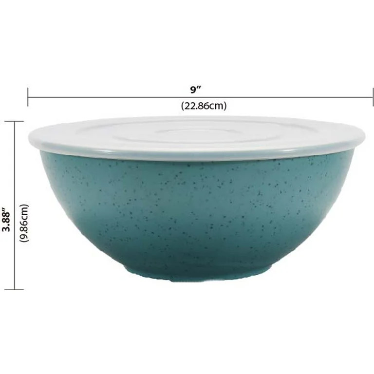 Mainstays 4-Piece Eco-Friendly Recycled Plastic Serve Bowl Set, Aqua Blue Slate | Walmart (US)