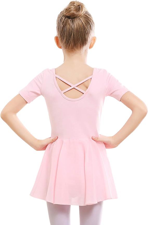 Stelle Ballet Leotards for Girls Dance Leotard with Skirt Toddler Activewear Dresses Criss-Cross ... | Amazon (US)