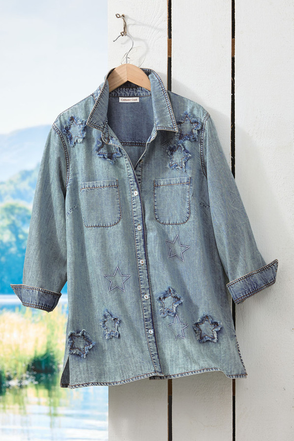 Stargazer Denim Big Shirt | Coldwater Creek