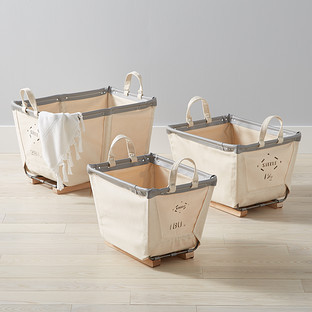 Steele Canvas™ Medium Basket Natural/Grey | The Container Store
